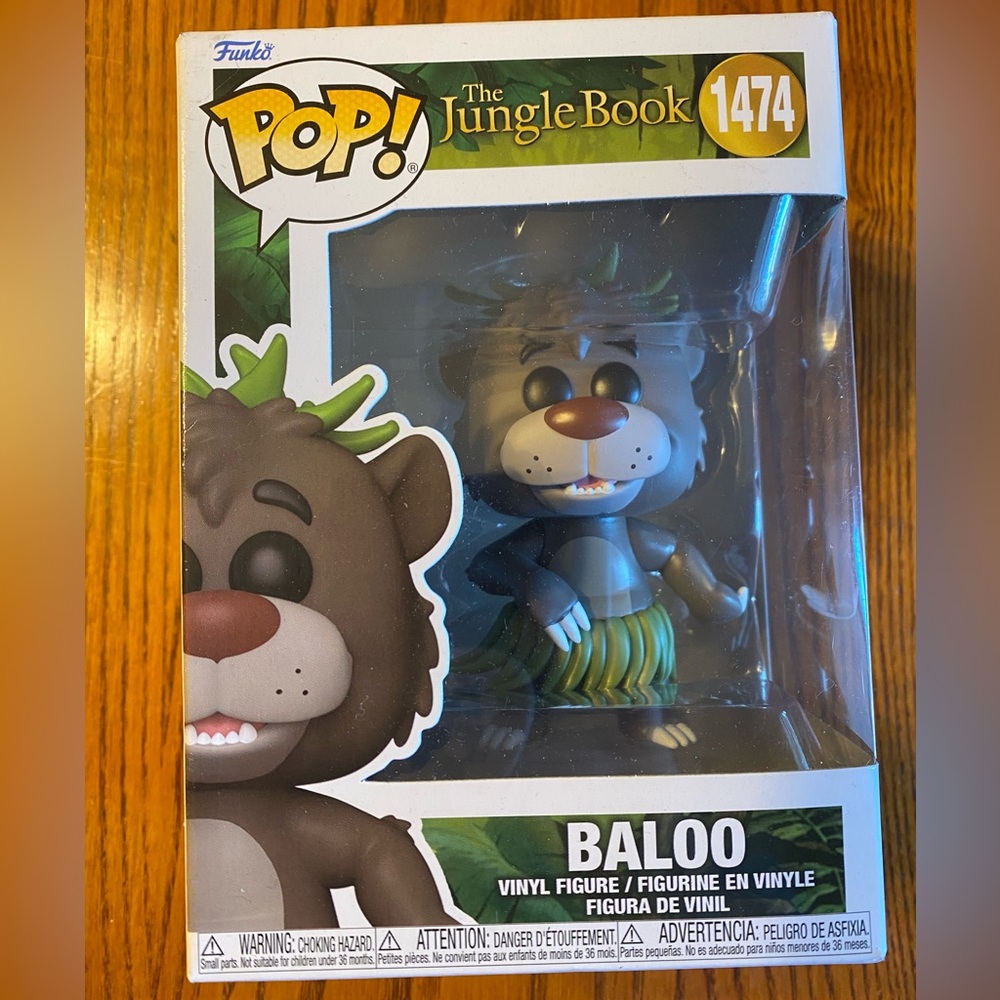 NIB! Disney Funko Pop Vinyl Figure Baloo from The Jungle Book 1474